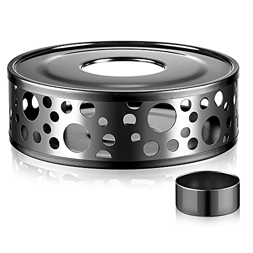 glastal Calentador de café de Acero Inoxidable con portavelas, Vela de té y Tetera Cover