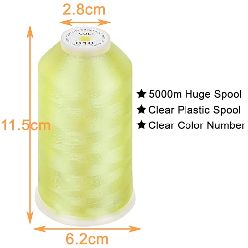 Image of New brothread - Single Huge Spool 5000M Each Polyester Embroidery Machine Thread 40WT for Commercial and Domestic Machines - Cream Brown
