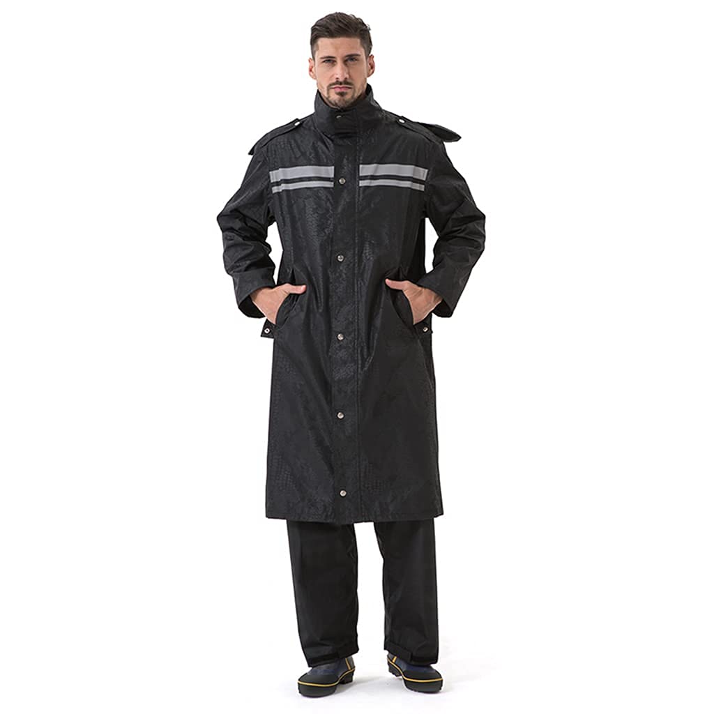 Poncho Impermeabile Lungo Antipioggia Cappotto Antipioggia Riutilizzabile Giacca Antipioggia Traspirante da Trekking con Cappuccio Abbigliamento Antipioggia per Adulti Unisex (o Pantaloni) (