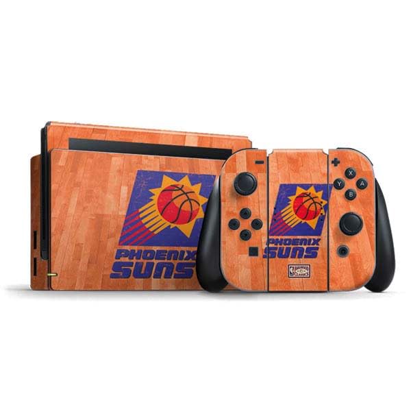 Skinit Decal Gaming Skin Compatible with Nintendo Switch Bundle - Officially Licensed NBA Phoenix Suns Hardwood Classics Design