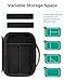 BAGSMART Electronics Organizer Travel Case, Cord Organizer Travel Cable Bag for Tech Accessories (Black)
