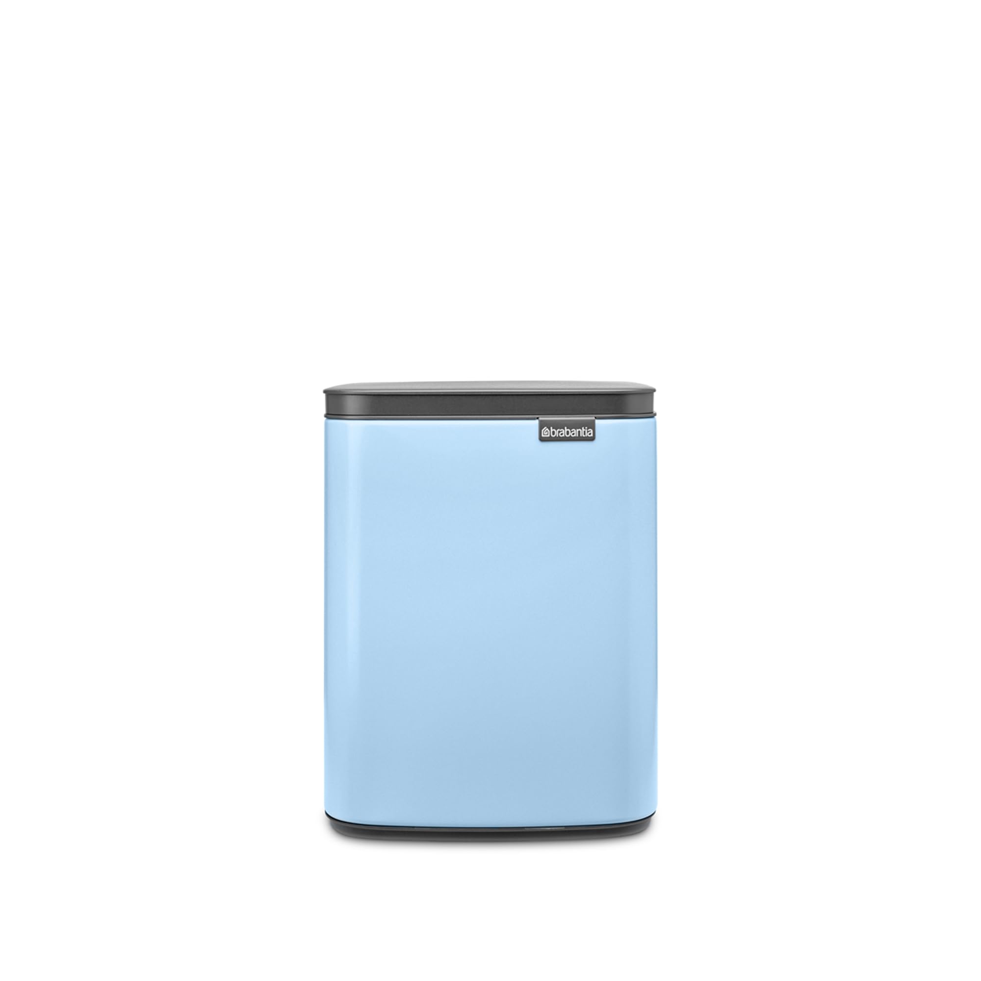 Brabantia Dreamy Blue - Bo Waste Bin 7L - Small & Stylish Rubbish Bin - Easy Open And Soft Closing Lid - Hygienic & Space Efficient - Wall Mountable - For Bathroom, Toilet, Home Office