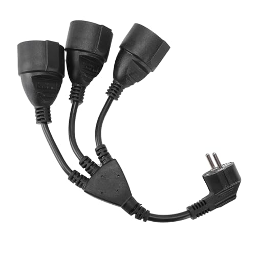 Cordon d'alimentation 1,5 mm² multiprise 3 plots 16A câble 35 cm UE
