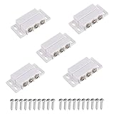 EPLZON Magnetic Reed Switch Normally Open and Normally Closed NC NO Magnetic Proximity Switch for Door Alarm, Window Safety, DC 5V 12V 24V Light GPS Other Equipment Reed Switch (White, Pack of 5pcs)