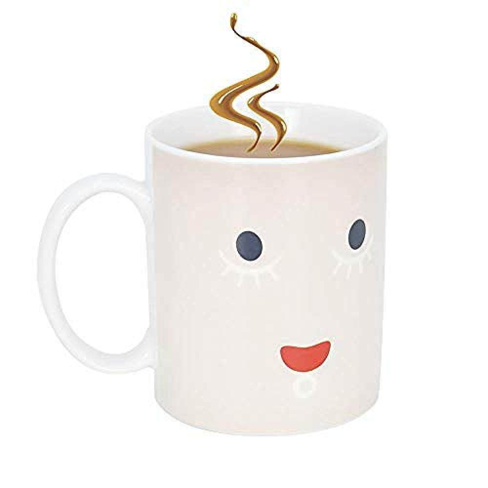 Taza mágica que cambia de color para cumpleaños, oficina, amigo, familia, regalo @negro 6@Black7
