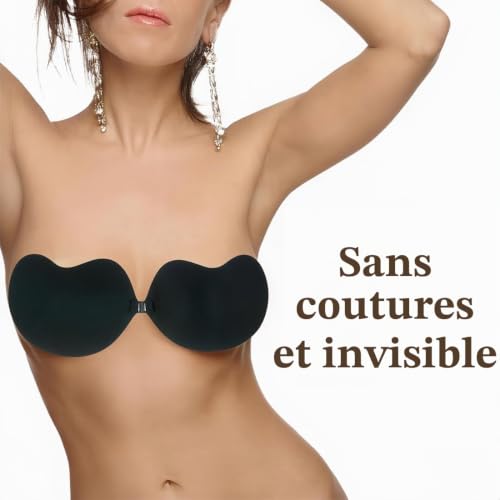 CATOR 2 Paires Soutien Gorge Adhesif Silicone, Soutien Gorge adhesif, Soutiens-Gorge Autoadhésifs Réutilisable, Soutien Gorge Push Up Sein, Coque Adhesive Soutien Gorge Collant - B – vue 3