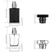 Liquid Perfume Bottles Empty Glass 30ml Portable Square Atomizer Bottle Transparent Refillable for Eau De Toilette - 8 Pack (Clear and Black)