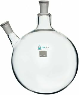2L Round Bottom Receiving Flask - 2 Neck 24/40 2000ML - USAlab