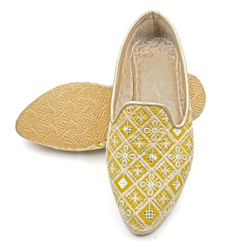 Chandrakala Punjabi Jutti for Men’s Shoes Wedding Khussa Traditional Handmade Ethnic Loafers (MF106-P)3