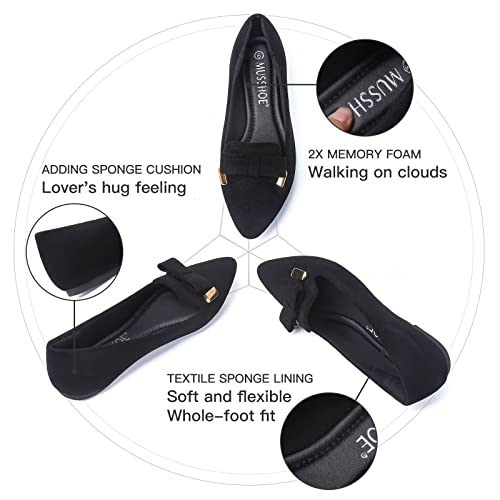 MUSSHOE Flat Shoes Women Comfortable Pointed Toe Women's Flats3