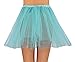 YoungLove Women 3 Layered Tulle Ballerina Running Tutu Skirt, Teal Green
