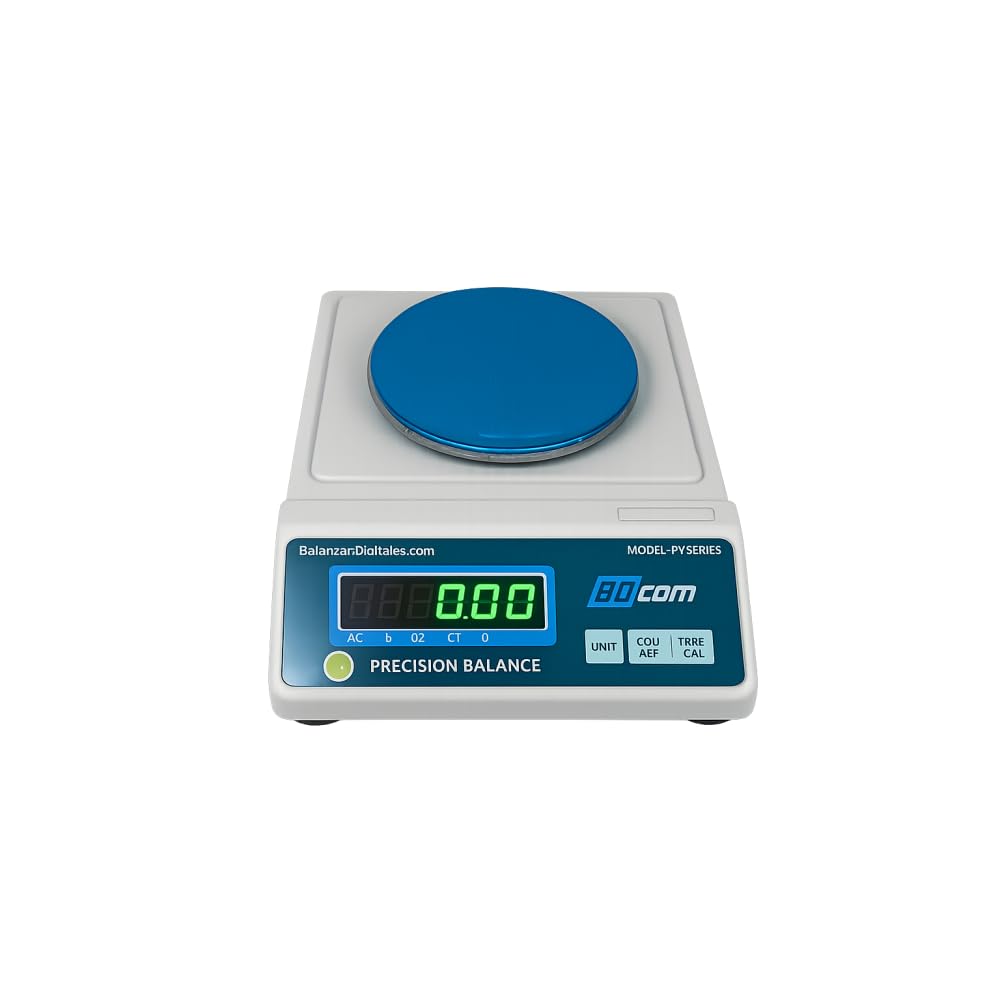 BDCOM PK-1K Balanza profesional alta Precisión (1Kg x 0,01 g) Laboratorio, Joyería, Química y Farmacia | LED | Batería | IP44