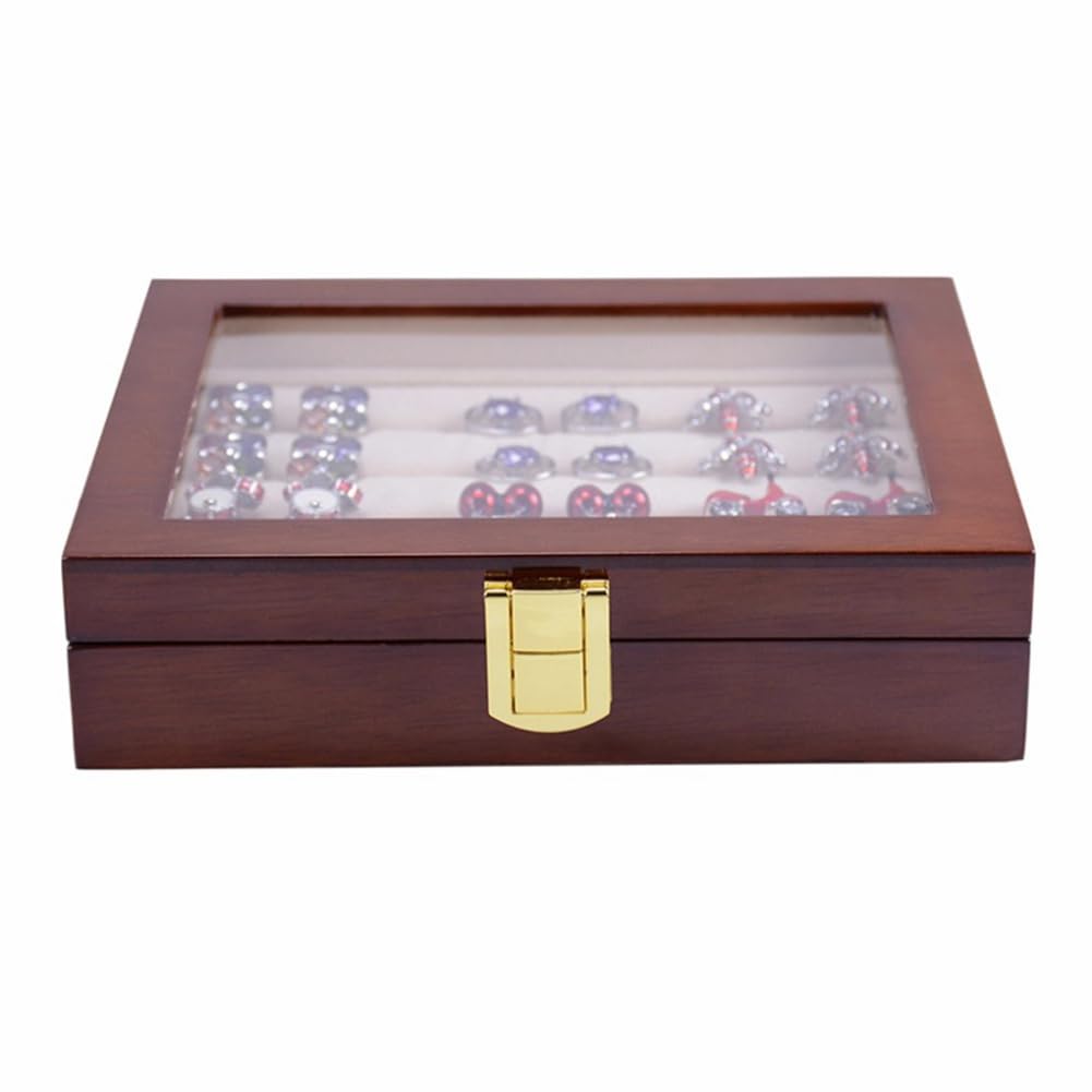 Caja de Gemelos de Cristal para Hombre, Caja de exhibición de colección Pintada, Almacenamiento, Caja para presentación de joyería, Anillos, 1 Unidad
