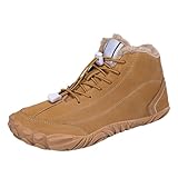 Generisch Zapatos descalzos para hombre, botas de nieve de invierno, botas de nieve para trail running, forradas cálidas, zapatos de invierno, botas antideslizantes, impermeables, zapatos descalzos