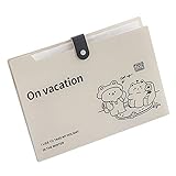 Naroote Erweiterbarer Aktenordner mit 8 Ebenen, Mehrzweck-Einrastdesign, Wasserdichte Klassifizierungskennzeichnung für Dokumente, Rezepte und Gesundheitsberichte (Meows Feiertag)