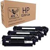 Q2612A Compatible con Impresoras HP 1010 1012 1015 1018 1020 1022 3015 3020 3030 3050 3052 3055 M1005 1319f, Canon L100 120 140 160 MF4010 4120 4140 4150 4270 4320 4660 4690 PC-D440 450.