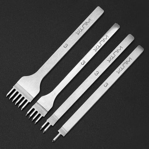 WUTA 2nd Gen Leather Hole Punch Tool Set (3mm, 1/2/4/6)