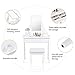 Giantex Vanity Set with Large Drawer and 2 Removable Dividers, Makeup Dressing Table with Rotated Mirror and Cushioned Stool, Modern Girls Women Makeup Table for Bedroom Bathroom (White)