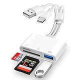 ✅【Lector de tarjetas SD totalmente compatible】a diferencia de otros lector tarjetas sd, nuestro lector tarjetas sd para iphone mejorado está equipado con tres conectores: Lightning, USB-C y USB-A. Es ampliamente compatible con las series iPhone 17/16/15/14/13/12/11, iPad, MacBook, así como con ordenadores portátiles, PC, ordenadores y teléfonos inteligentes. Este Clomnpe sd card reader es una herramienta excelente para fotógrafos, estudiantes, trabajadores de oficina y creadores de contenido.