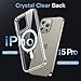 JETech Magnetic Case for iPhone 15 Pro 6.1-Inch Compatible with MagSafe Wireless Charging, Shockproof Phone Bumper Cover, Anti-Scratch Clear Back (Clear)
