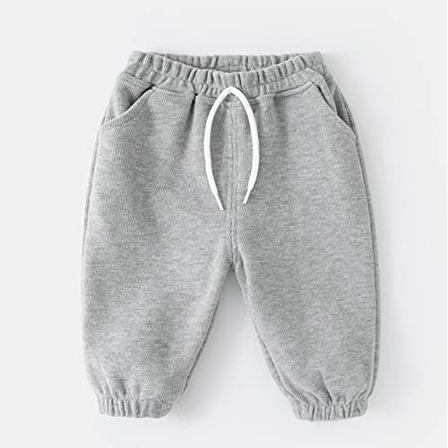 Toddler Boys Cotton Sweatpants Casual Baggy Athletic Joggers Elastic Waisted Wide Leg Loose Trousers with Pockets2
