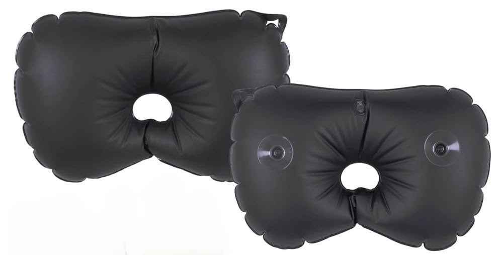 EURI Almohada de Baño Hinchable con Ventosas para Bañera, Reposacabezas Ergonómico Antideslizante