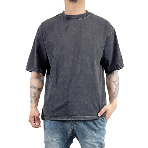 [WILLS FITNESS] TVc Y  I[o[TCY ܕ Y n N[lbN Be[W EBY tBbglX ACID WASH OVERSIZED T-SHIRT 6.5IX ؃g 9900000010031 (