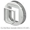 Cat Flap Adapter Kit for Walls and Glass Panels White (361W)