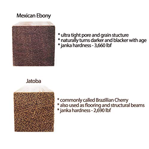 Exotic Wood Pen Blanks 24-Pack: Bloodwood, Mexican Ebony, Jatoba, Hard Maple, 6 Of Each Wood Type, 5 X 3/4 X 3/4 Inches #TOP3