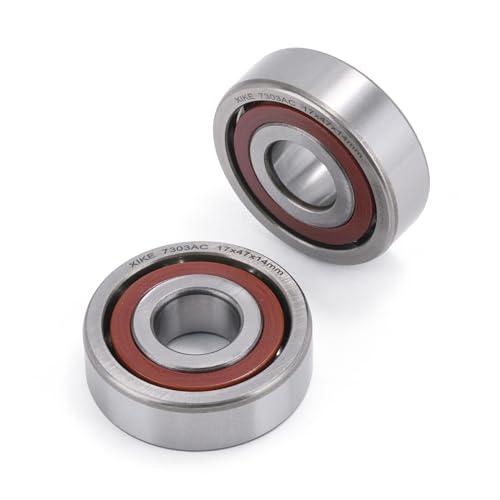 XIKE 2 Pcs 7303AC Angular Contact Ball Bearing 17x47x14mm, Fits DIY/Motor/Generator/Compressor/Gearbox/Industry/Agriculture/Engineering/Garden Machinery/ICE Vehicle Transmissions and Engines.
