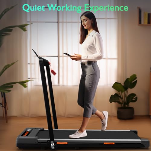 image for Elseluck Walking Pad, Under Desk Treadmill for Home Office, 2 in 1 Por
