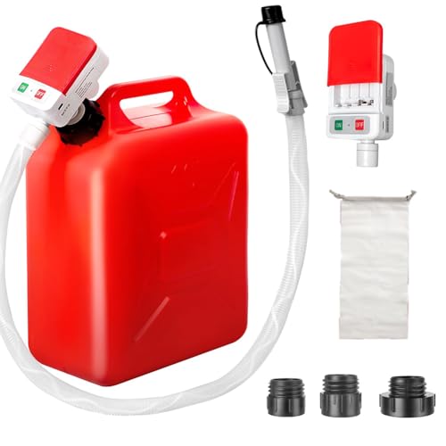 Battery Powered Fuel Transfer Pump With Auto-stop Sensor And 3 Fuel Drum Adap...