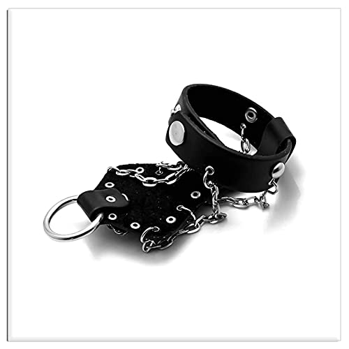 Xusamss Punk Rock Alloy Skull Hand Rivet Chain Cuff Bracelet,7"-8" #TOP4