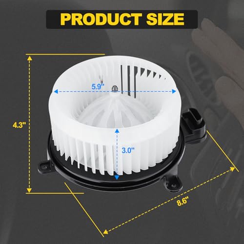 Image of 871030C051 Front Side HVAC Heater Blower Motor with Brushless Motor Compatible with Toyota 2008-2022 Sequoia 2011-2020 Sienna Replace# 700298 615-50184 75050 87103-0C051