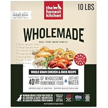 The Honest Kitchen Human Grade WholemadeTM Dehydrated Dog Food, Whole Grain Dog Food, Chicken & Duck, 10 lb makes 40lbs