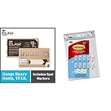 3M Claw Drywall Picture Hangers Holds 15 lb. & Command Clear Small Wire Hooks, 10 Hooks, 12 Strips