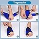 Hallux Valgus Korrektur Schiene für Linderung von Großzehenschmerzen und zur Ausrichtung der Zehen Hallux Valgus Bandage für Herren und Damen Schutz der großen Zehe (Blau, Rechts)