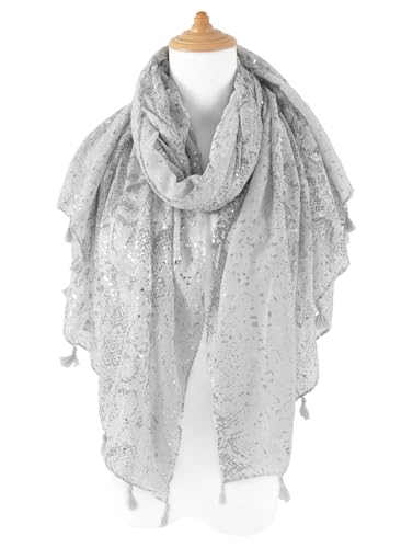 Image of GERINLY Scarfs for Women Lightweight Cotton Feel Scarves Floral Birds Print
