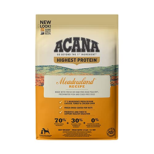 ACANA® Highest Protein, Meadowland, Grain Free Dry Dog Food, 25lb