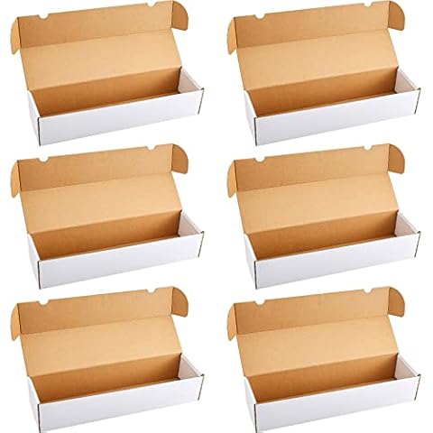 6 Pcs Trading Card Storage Box Trading Card Boxes Game Sport Card Cardboard Box Collectible Trading Card Cases for Baseball Card Football Card Basketball Card Storage Cover