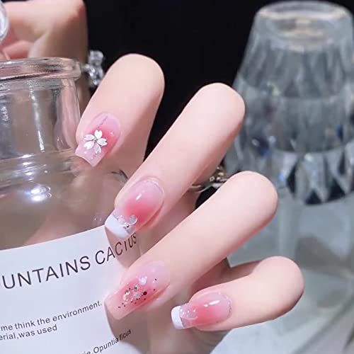 6 Boxes 3D Cherry Blossoms Flower Nail Glitter Slice White Pink Blue Green Orange Purple Flower Glitter Mix Pearls Gold Round Beads For Nail Art Diy Designs Accessories Crafts #TOP5