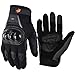 Street Bike Full Finger Motorcycle Gloves 09 (Large, black)