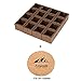 Anwenk Chair Leg Floor Protectors Square Furniture Leg Caps 1 1/4 to 1 3/8” with Felt Pads Brown (16 Pack)