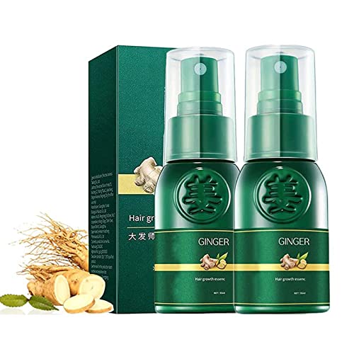 Hyungang Korea Ginseng Hair Regrowth Spray, Hyungang Korea Ginseng Hair Re-Growth Spray, Ginger Hair Growth Spray Serum, Hair Regrowth Essence, Nourishing Ginger Spray for Women & Men (2pcs)