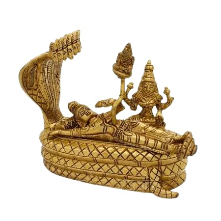 Statue spirituelle Vishnu Lakshmi sur Sheshnaag, cadeau de mariage unique