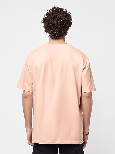 Image of The Souled Store Men Salmon Solid Bomber Neck Polos