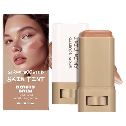Foundation Stick Beauty Balm Serum Boosted Skin Tint, fest getönter feuchtigkeitsspendender Serum Contour Stick Foundation Face Stick für Frauen, Make-up mit natürlichem Finish (6#, 18g)