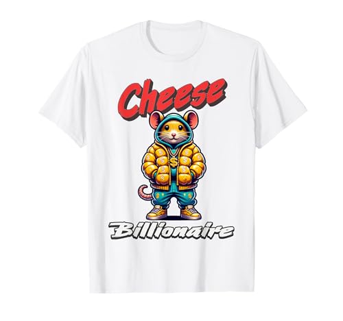 Formaggio fresco miliardario roditore Rap stile topo ratto gangster Maglietta