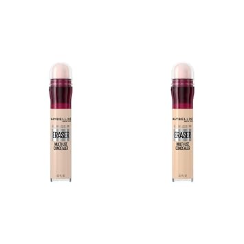 Maybelline Instant Age Rewind Eraser Dark Circles Treatment Multi-Use Concealer, 100, 1 Count Packaging May Vary & Instant Age Rewind Eraser Dark Circles Treatment Multi-Use Concealer, 110, 1 Count