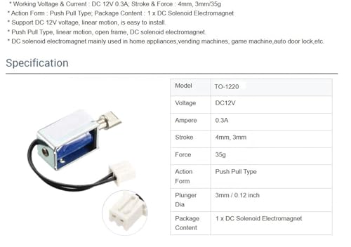 Mini électrovanne 1220 24V push-pull pour réparer un loquet bloqué